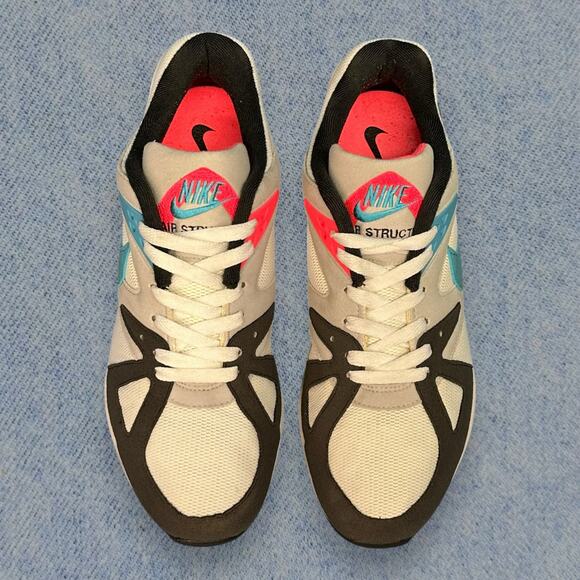Nike Air Structure Triax 91 Sneakers - Grey/Black/Blue/Red, Men’s Size 9